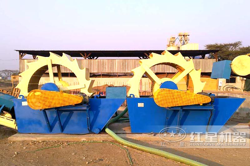 輪式洗砂機現(xiàn)場