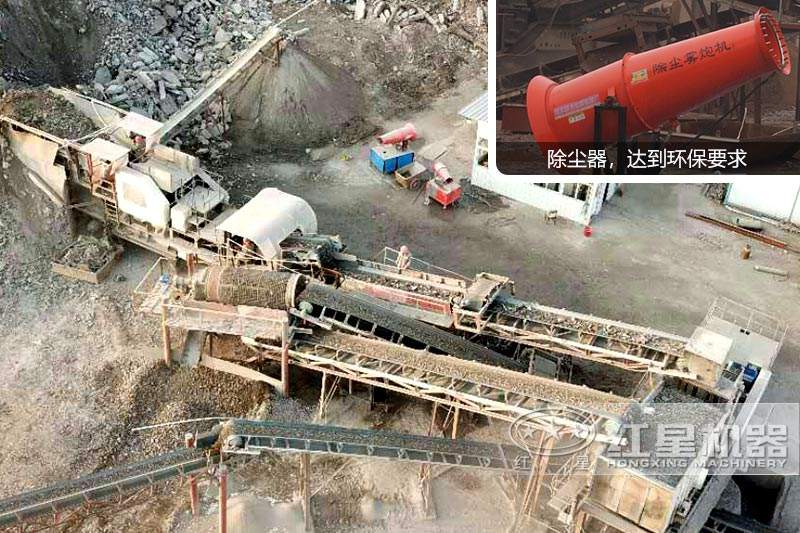 建筑垃圾俯視全景，達(dá)到環(huán)保要求