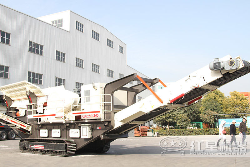 破碎、篩分一體化移動式鵝卵石篩選機