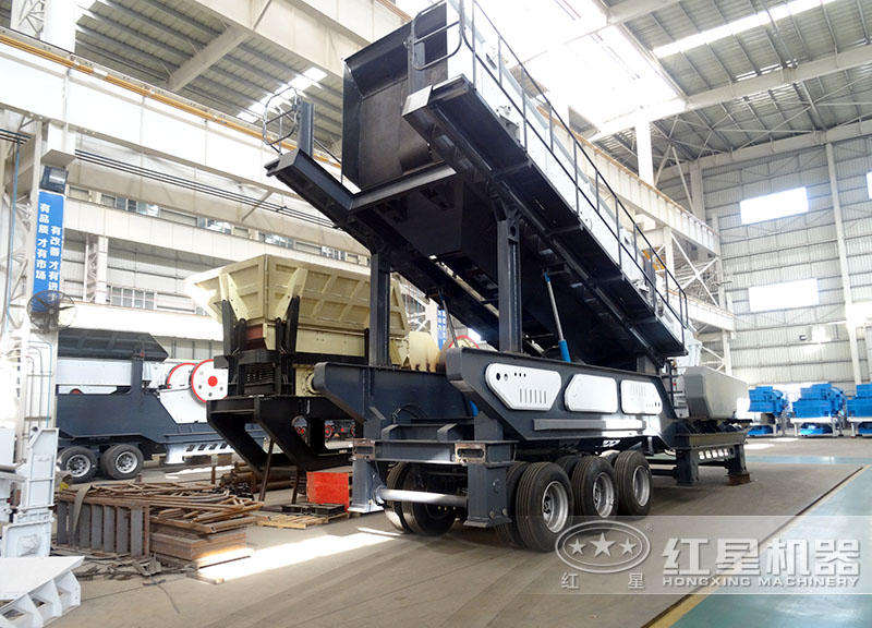 紅星移動(dòng)式破碎機(jī)加工車間，預(yù)約即可考察